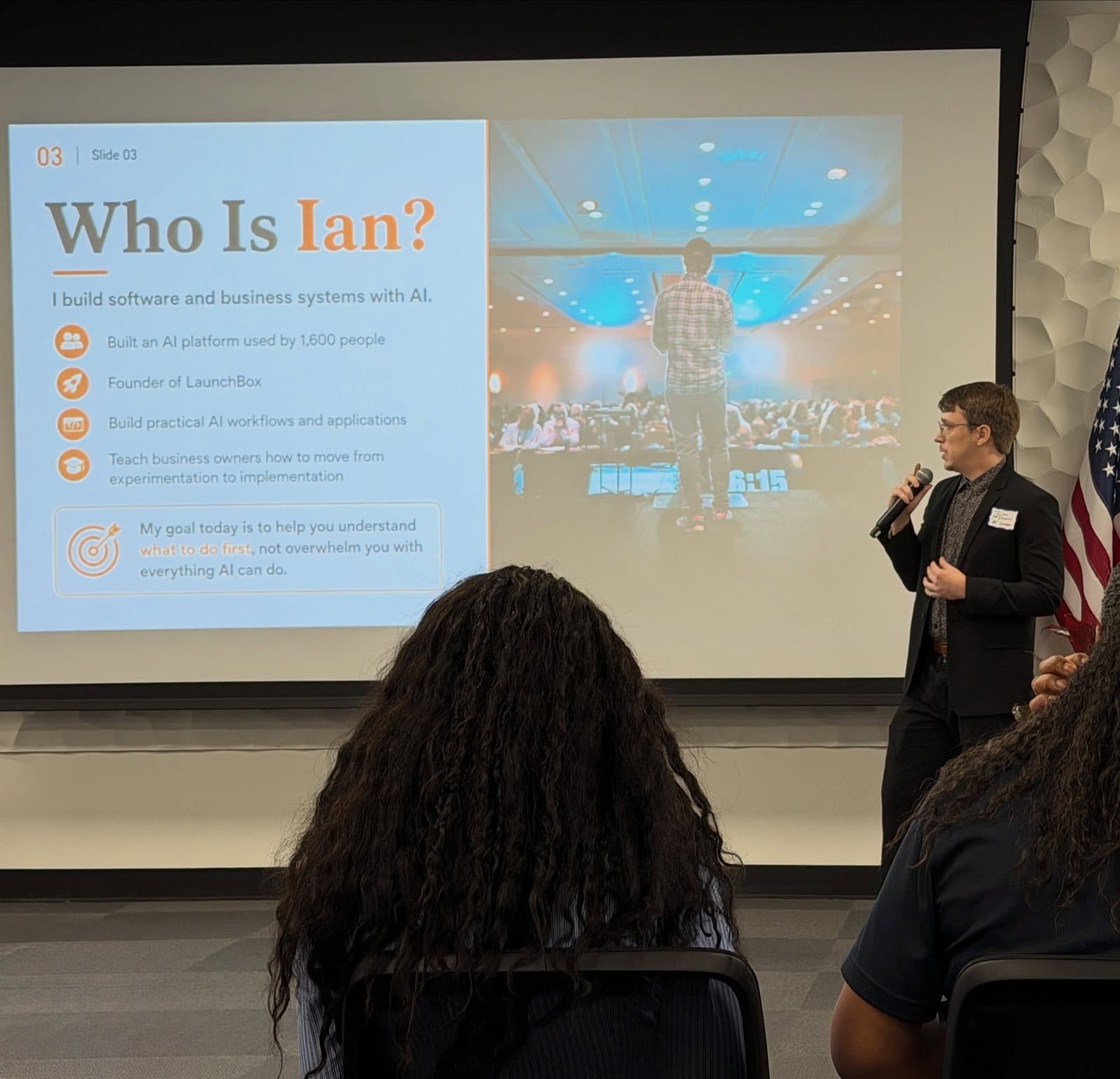 Ian McDonald speaking at the Small & Diverse Business Inclusion Summit in Houston, June 2026